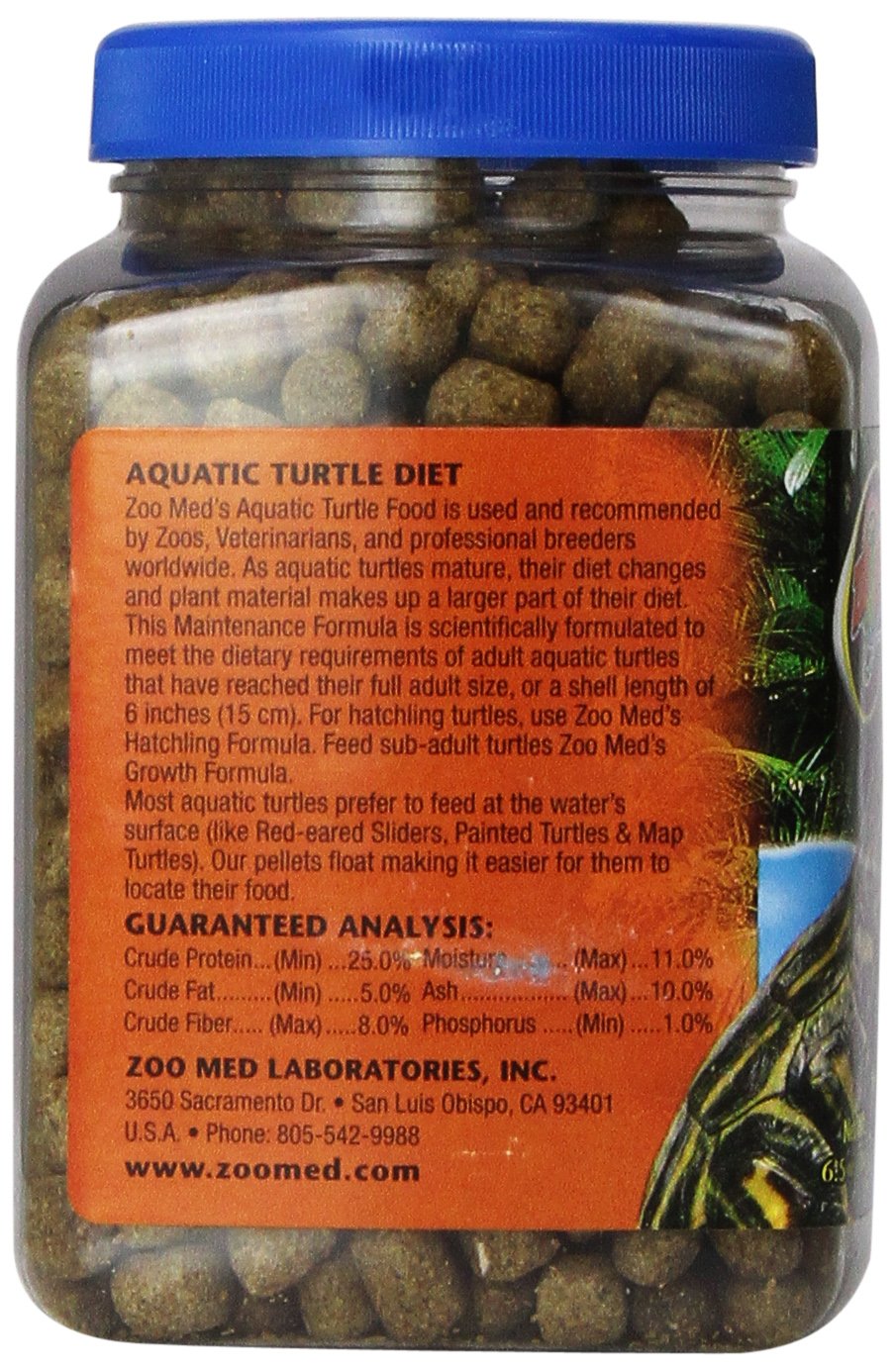 Zoo Med Natural Aquatic Turtle Food, 6.5 Ounce, Maintenance Formula