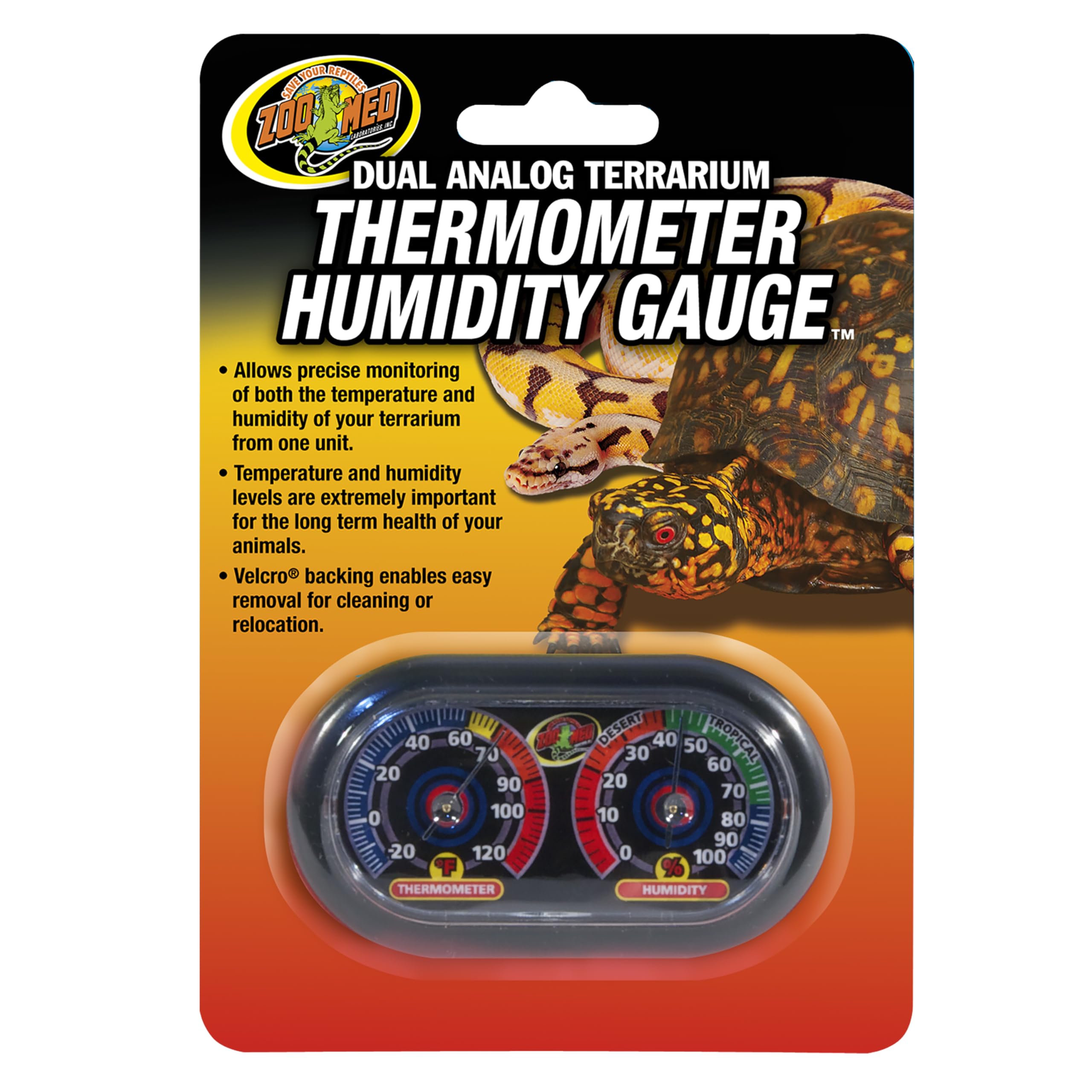Zoo Med (2 Pack) Economy Analog Dual Thermometer and Humidity Gauge Main image