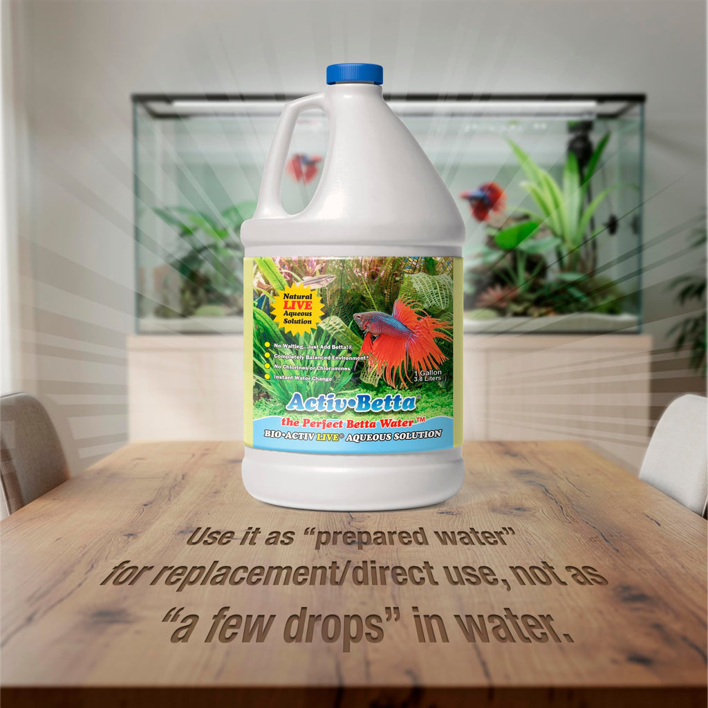 Activ Betta Bio-Activ Live Aqueous Solution – 1 Gallon – Instant Aquarium Cycling, Denitrifying Formula & Trace Elements for Betta Fish Tanks & Freshwater Aquariums