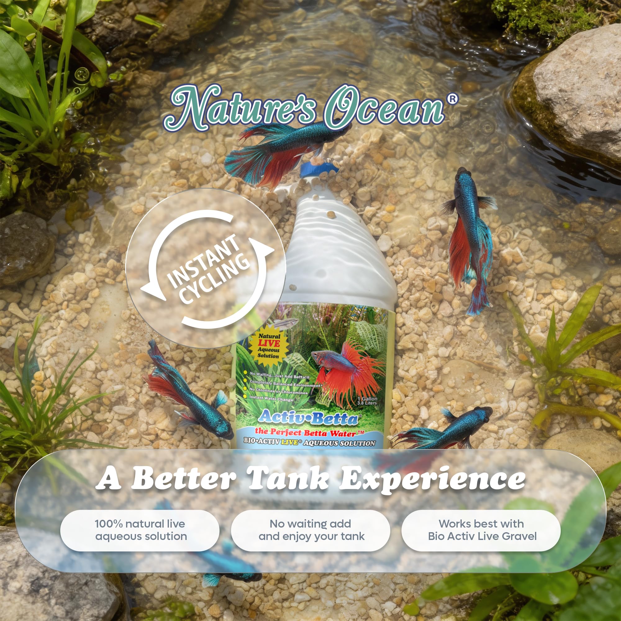 Activ Betta Bio-Activ Live Aqueous Solution – 1 Gallon – Instant Aquarium Cycling, Denitrifying Formula & Trace Elements for Betta Fish Tanks & Freshwater Aquariums Secondary image