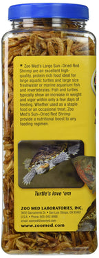 Zoo Med Large Sun-Dried Red Shrimp Aquatic Turtle Food 0.5 oz.