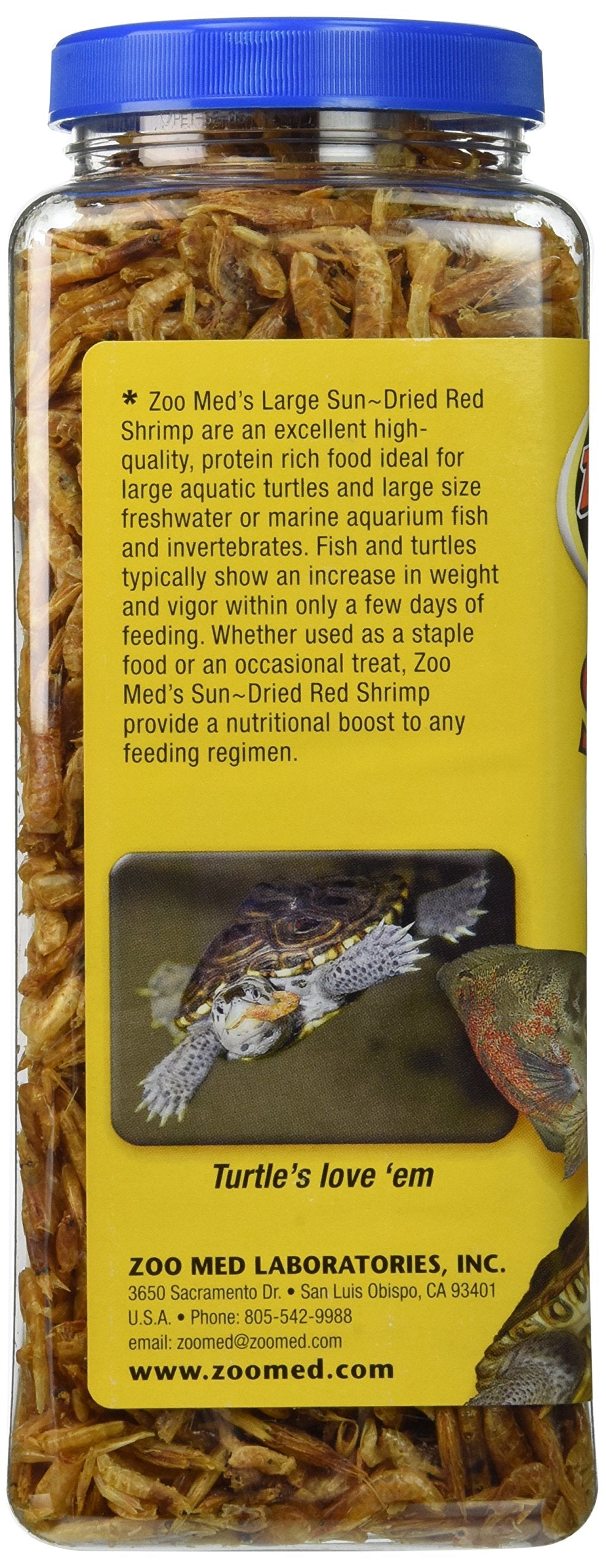 Zoo Med Large Sun-Dried Red Shrimp Aquatic Turtle Food 0.5 oz.