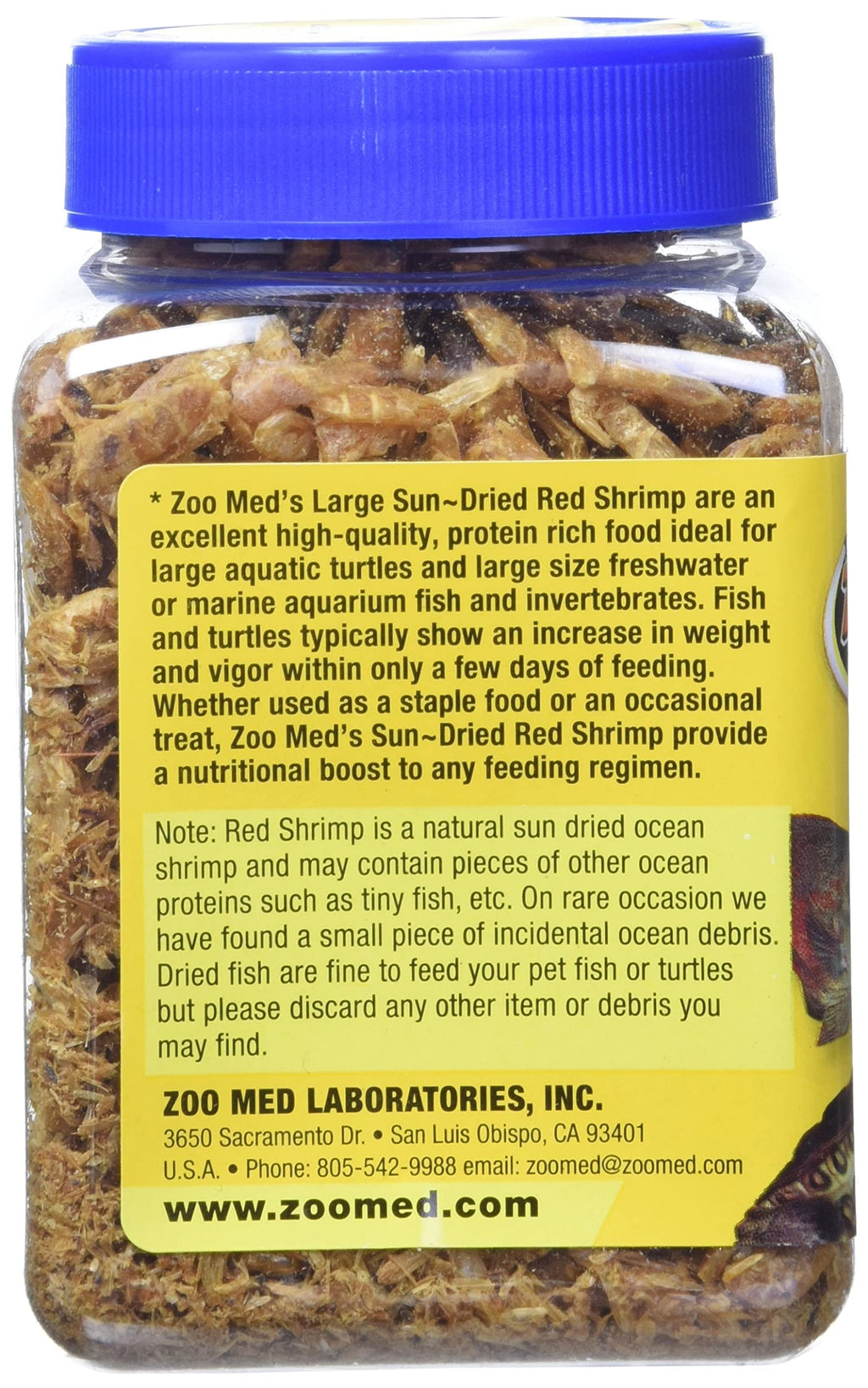 Zoo Med Large Sun-Dried Red Shrimp Aquatic Turtle Food 0.5 oz.
