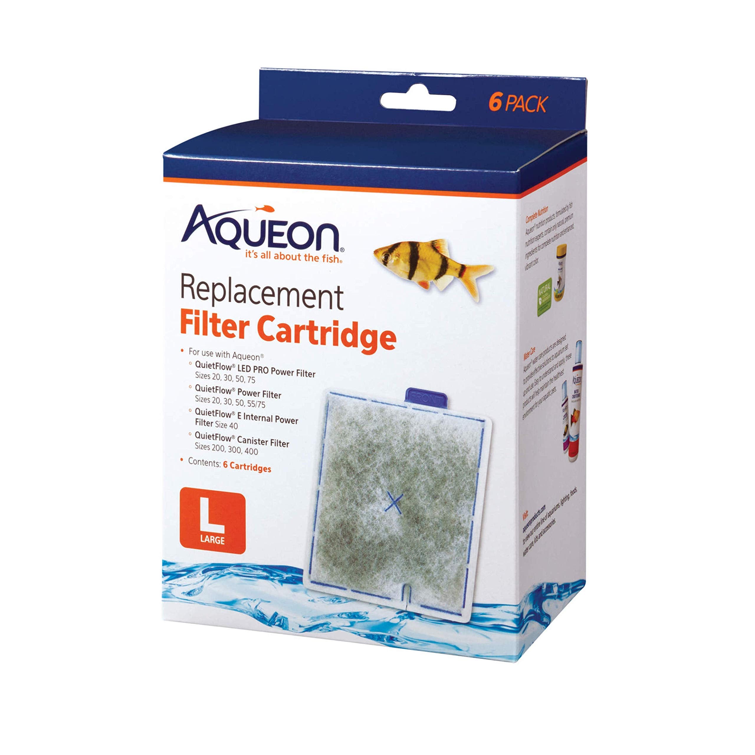Aqueon Replacement Filter Cartridges Large - 12 pack