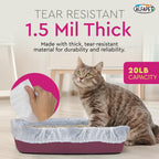 Cat Litter Box Liners Alfapet heavy duty Extra Giant 60 Count - Tear-Resistant Cat Litter Bags - Waterproof Litter Liners - Fits Litter box Pan Sizes XL, Giant, X-Giant, 37" x 18", 20 lb Capacity