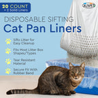 Alfapet Original Sifting Cat Litter Box Liners - Extra Giant 20 Count - Tear-Resistant Cat Litter Bags - Waterproof Kitty Litter Liners - Fits Almost All Litterbox Pan Sizes, 40" x 38", 30 lb Capacity