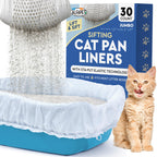 Alfapet Sifting Cat Litter Box Liners - Jumbo 30 Count, Pack of 5 - Tear-Resistant Cat Litter Bags, Waterproof Kitty Litter Liners, Fits Litterbox Pan Sizes X-Large, X-Giant, 37" x 18" 30 lb Capacity