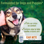 Four Paws Healthy Promise Grooming Soothing Aloe Ear Mite Remedy Solution for Dogs, Odor Reducing & Itch Relief, 0.75 Fl. Oz.