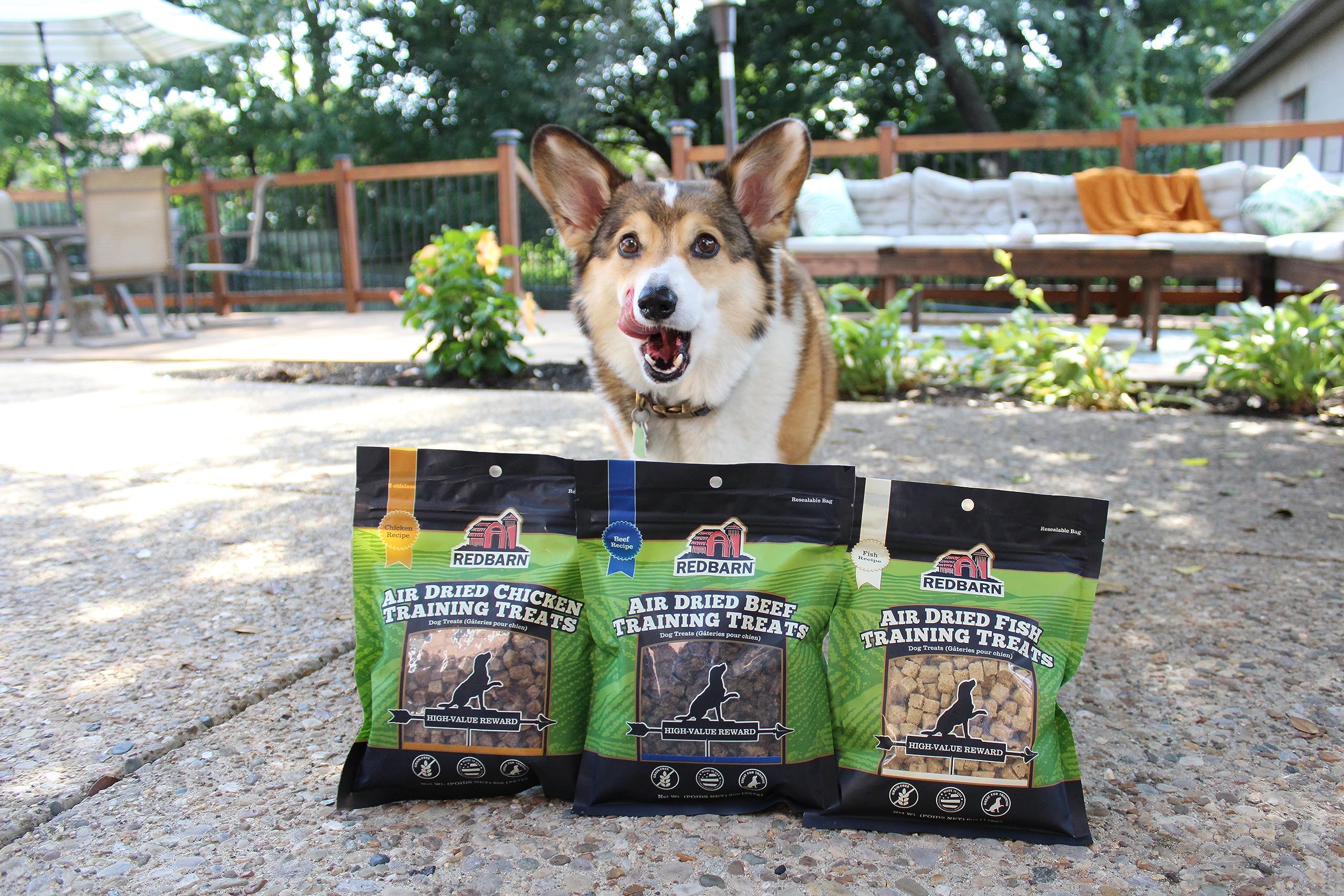 Redbarn Pet Products All-Natural Air Dried Beef Training Treats for Puppies & Dogs – Grain-Free Single Protein Rewards Made in USA for Small, Medium, & Large Breeds - 8 oz Resealable Bag