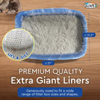 Alfapet Original Sifting Cat Litter Box Liners - Extra Giant 30 Count - Tear-Resistant Cat Litter Bags - Waterproof Kitty Litter Liners - Fits Almost All Litterbox Pan Sizes, 40" x 38", 30 lb Capacity