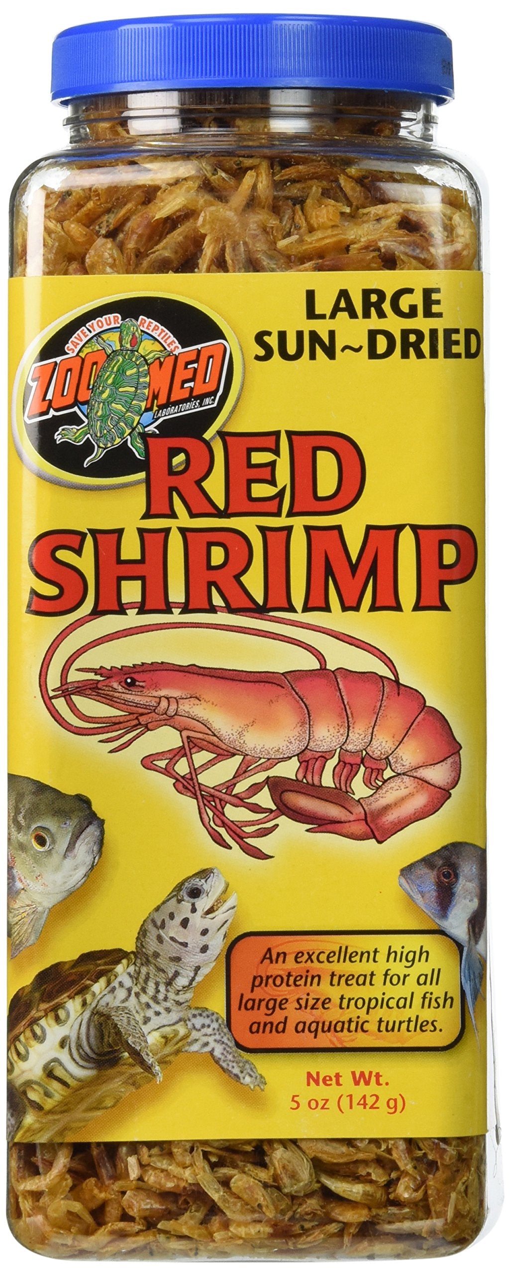 Zoo Med Large Sun-Dried Red Shrimp Aquatic Turtle Food 0.5 oz.
