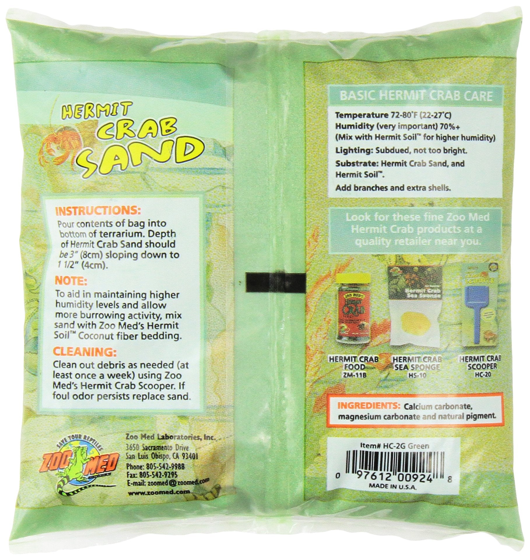 Zoo Med 24982 Hermit Crab, 2 lb, Sand Green Secondary image