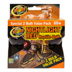 Zoo Med Nightlight Reptile Bulb, 60-watt, Red