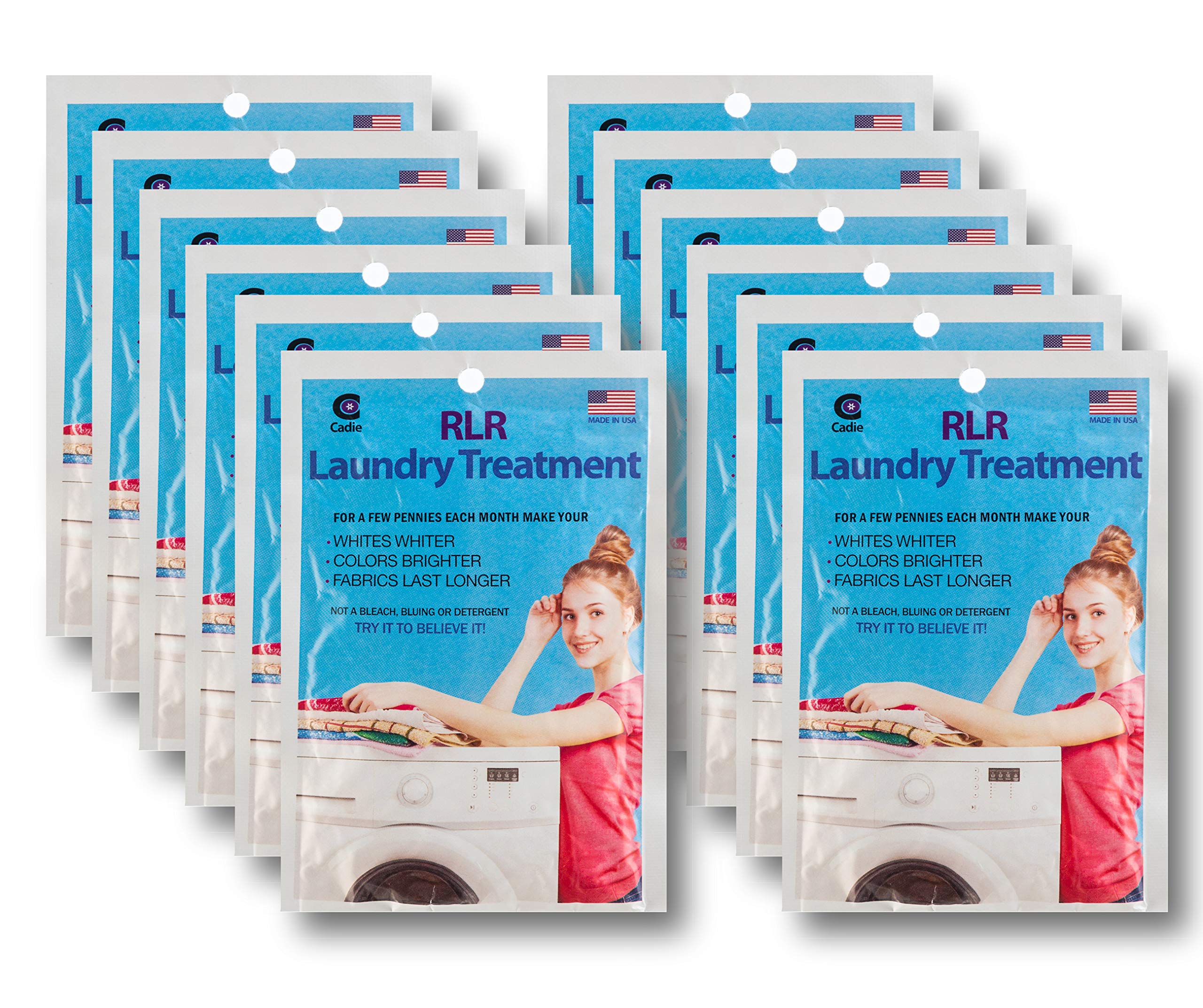 RLR Natural Laundry Detergent Powder – Whitens, Brightens, Refreshes Baby Cloth Diaper Detergent, Musty Towels, Workout Clothes - Non-toxic, Fragrance-Free For Sensitive Skin (Pack of 10))