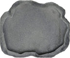 Zoo Med Reptile Rock Food Dish, Medium, 7.25"l x 6"w x 0.75"h, Colors may vary Black