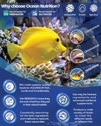 Ocean Nutrition Seaweed Select Green Marine Algae - Nutritious Fish Food for Herbivorous Marine Fish, Live Fish & Invertebrates - Natural Seaweed Sheets with Garlic Extract - 50 Sheets, 5.29 oz (150g)