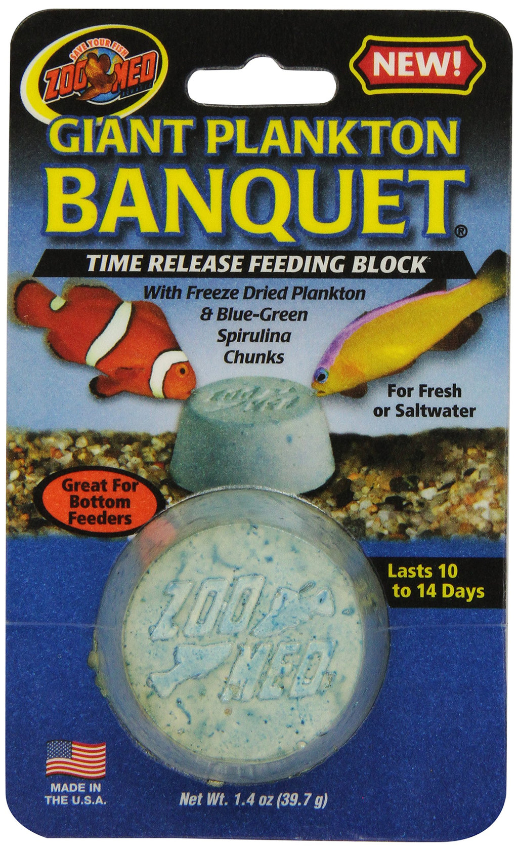 Zoo Med Laboratories AZMBB6 Plankton Banquet Block Feeder Giant, 2 Count