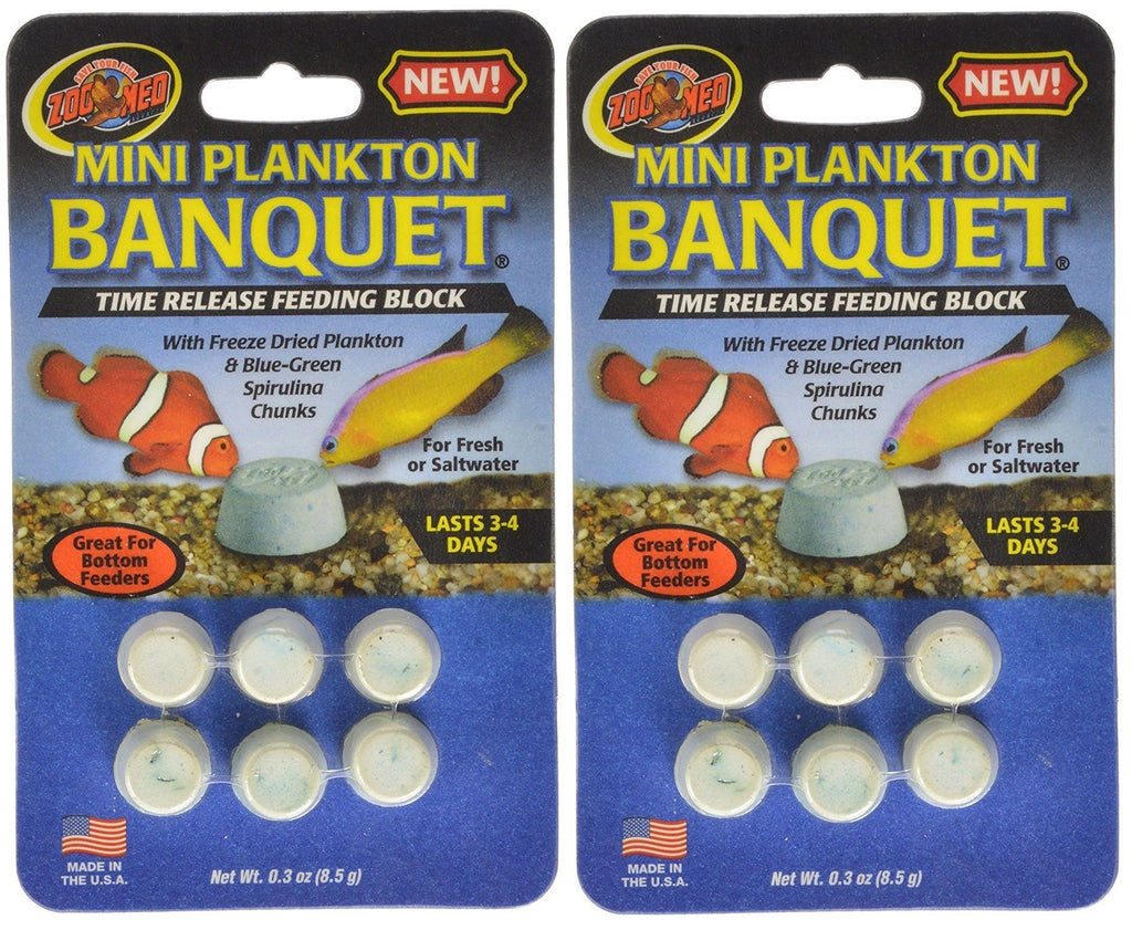 Zoo Med Laboratories AZMBB6 Plankton Banquet Block Feeder Giant, 2 Count