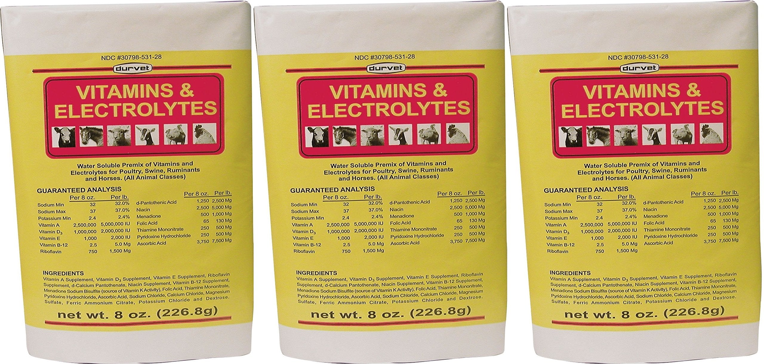 Durvet (3 Pack) 136028 Vitamins & Electrolytes, 8 oz Main image