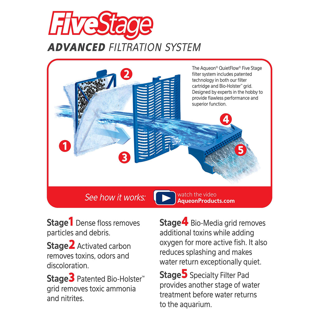 Aqueon Replacement Filter Cartridges Large - 12 pack
