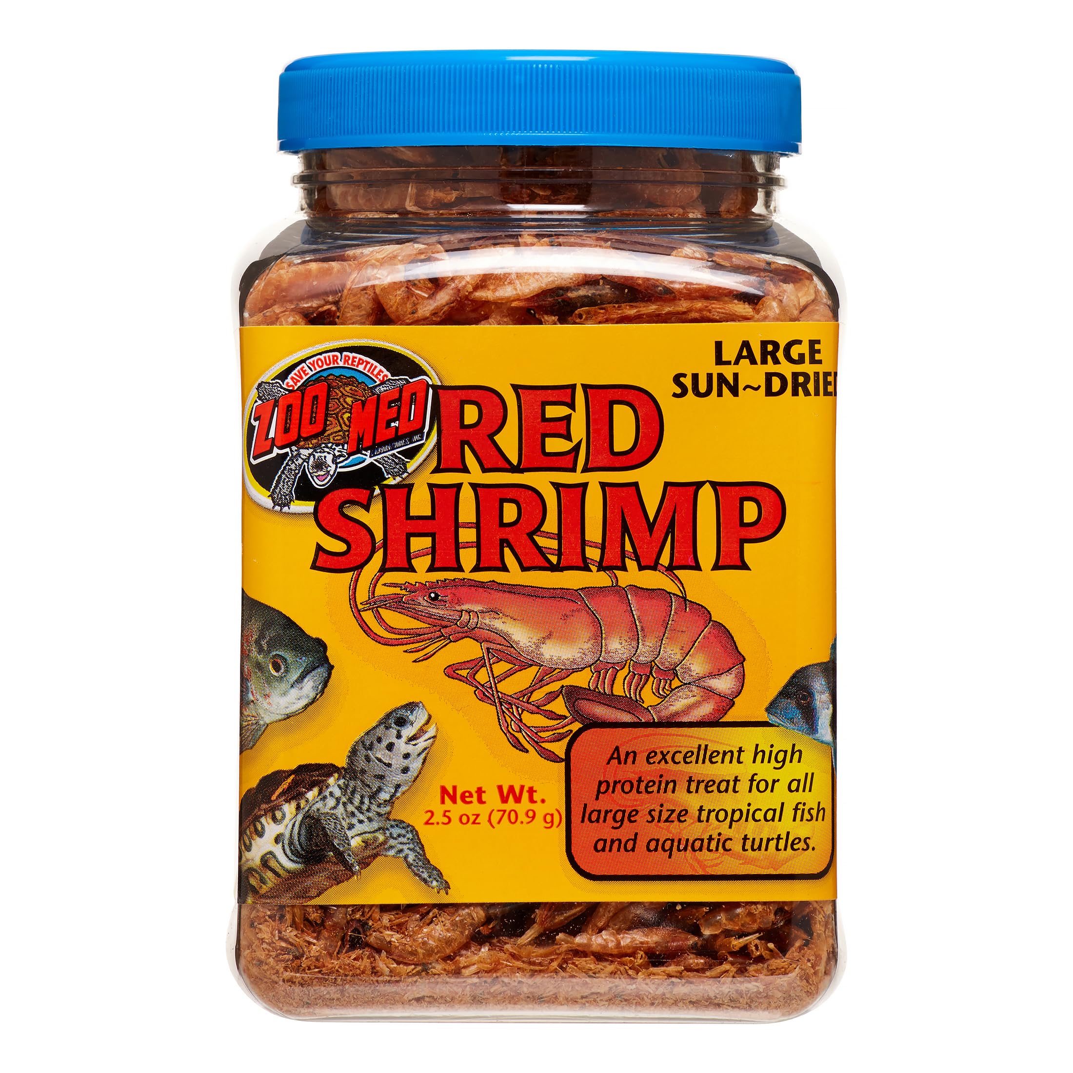 Zoo Med Large Sun-Dried Red Shrimp Aquatic Turtle Food 0.5 oz.