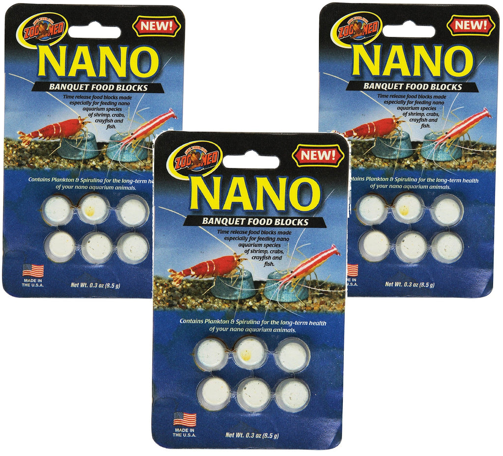 Zoo Med (3 Pack) Laboratories Nano Banquet Block Mini, 3pk