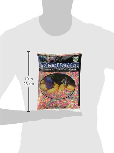 Spectrastone Permaglo Rainbow Aquarium Gravel for Freshwater Aquariums, 5-Pound Bag