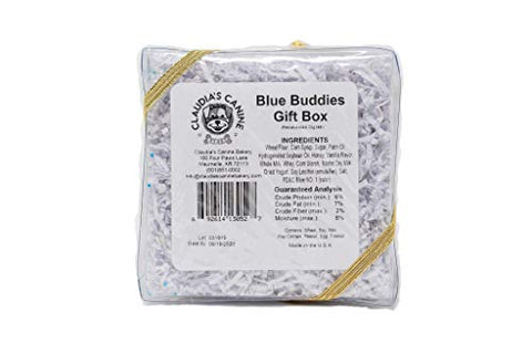 Claudia'S Canine Cuisine Signature Gift Box Of Dog Cookies, 7-Ounce, Blue Buddies