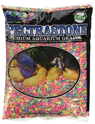 Spectrastone Permaglo Rainbow Aquarium Gravel for Freshwater Aquariums, 5-Pound Bag