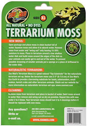 Zoo Med Terrarium Moss 30-40 Gallons