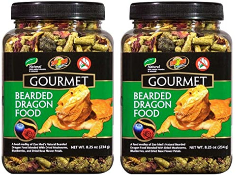 Zoo Med Gourmet Bearded Dragon Food, 8.25 oz each (Pack of 2)