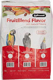 ZuPreem FruitBlend Flavor Pellets Bird Food for Medium Birds, 2 lb (Pack of 2) - Daily Blend Made in USA for Cockatiels, Quakers, Lovebirds, Small Conures