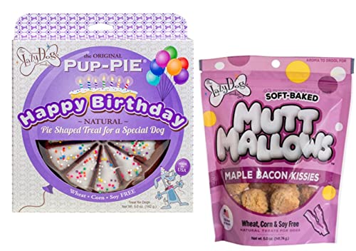 The Lazy Dog Pup-Pie - Original Pup-Pie - Happy Birthday Dog Treat for a Special Dog, 5 oz