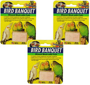 Zoo Med Laboratories Bird Banquet Fruit Mineral Blocks, Small (3 Pack)