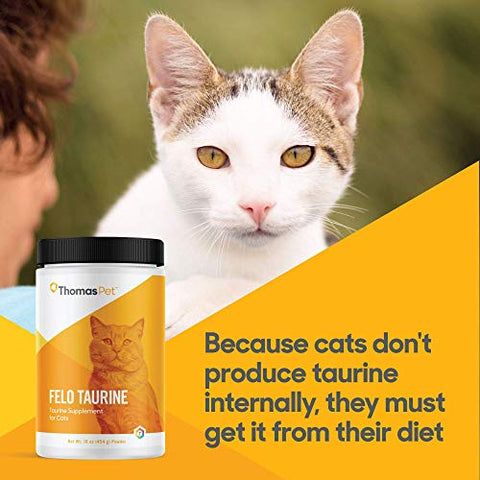 Thomas Pet Felo Taurine - Taurine Supplement for Cats - Taurine for Cats - (16 Ounces, Powder)