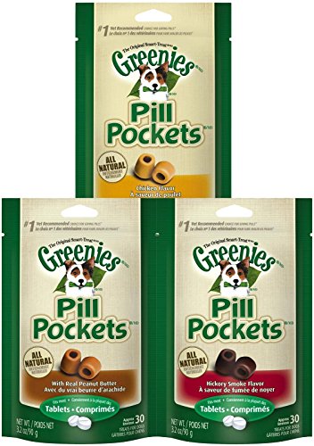 Greenies Pill Pocket Tablet Variety Pack (3, 3.2 Oz. Packs)