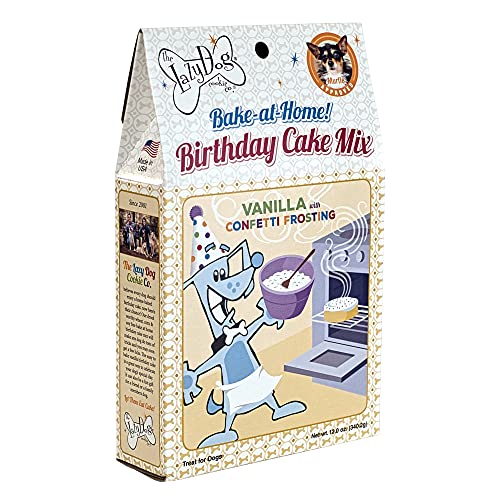 The Lazy Dog Cookie Co. Bake-at-Home Birthday Cake Mix Vanilla with Confetti Frosting Dog Treats, 12 oz. Main image