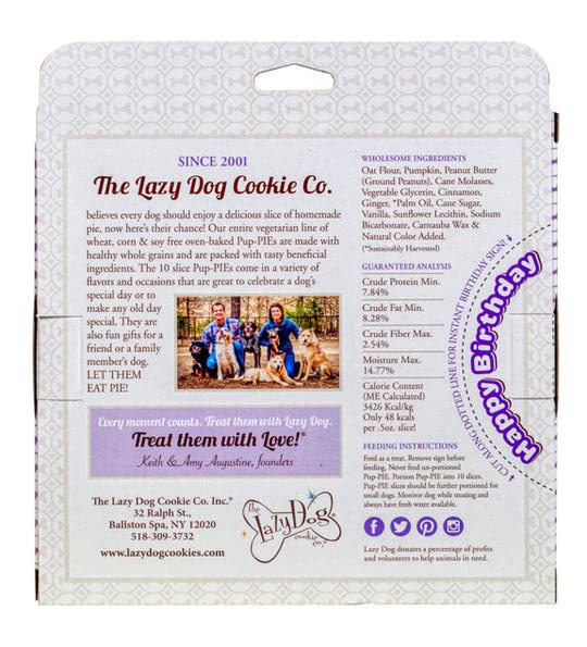 The Lazy Dog Pup-Pie - Original Pup-Pie - Happy Birthday Dog Treat for a Special Dog, 5 oz