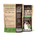 HolistaPet Hemp Dog Treats - Stress & Anxiety Relief - 30 Crunchy Treats - 150mg - Made in USA - Calming Hemp Oil Treats for Dogs - Separation - Aggressive Behavior - Loud Noises - Thunder