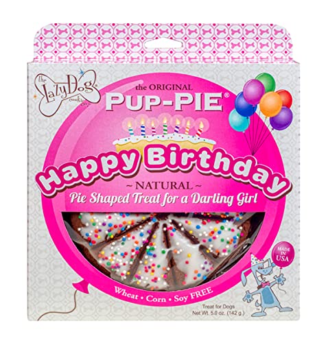 The Lazy Dog Cookie Co. - Original Pup-Pie - Happy Birthday Dog Treat for a Darling Girl, 5 oz