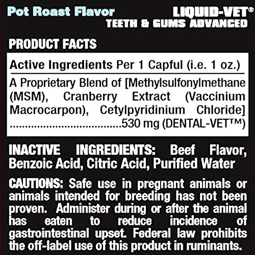 Liquid-Vet K9 Teeth & Gums Advanced Formula, Pot Roast Flavor, 8 oz BOGO Trial Pack