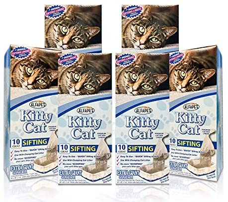 Alfapet Kitty Cat Pan Disposable Sifting Liners - 10-Pack