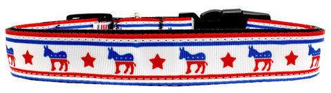 Political Nylon Democrat Dog Collar