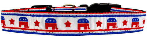 Political Nylon Republican Dog Collar