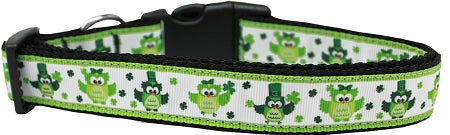 St. Patty's Day Party Owls Nylon Dog