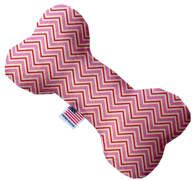 Valentines Day Chevron Inch Canvas Bone Dog Toy