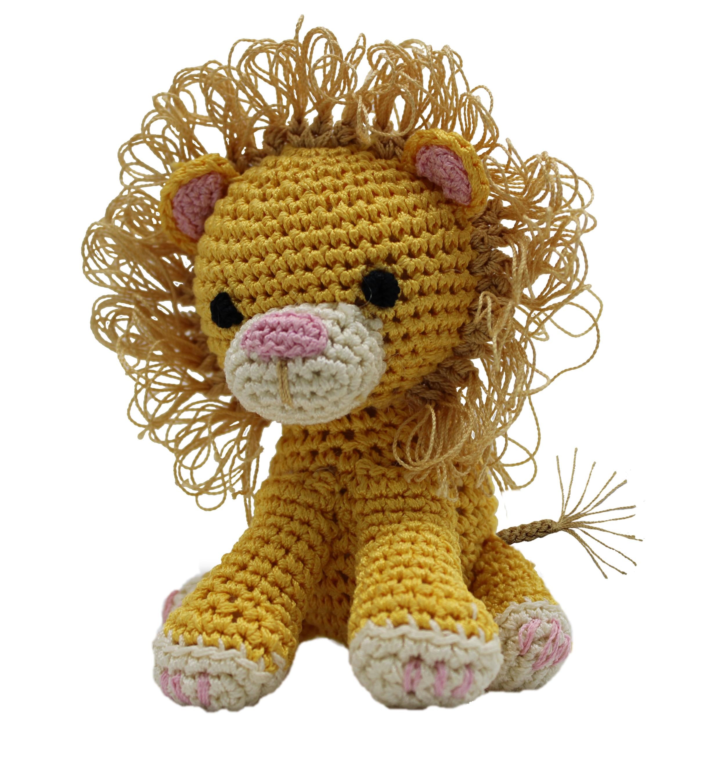 Knit Knacks King Cuddles The Lion Organic Cotton Small Dog Toy Main image