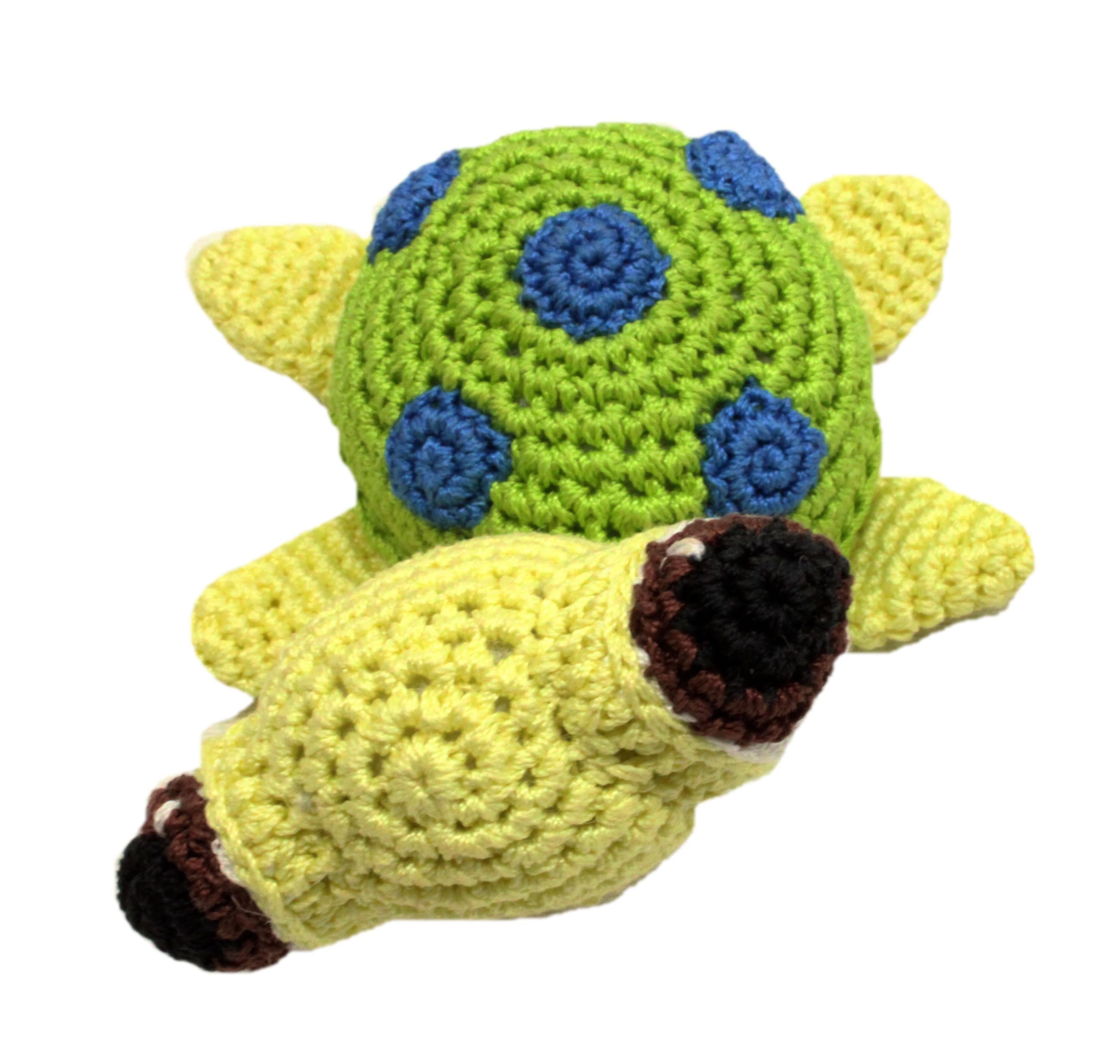 Knit Knacks Squish The Sea Turtle Organic Cotton Small Dog Toy Main image
