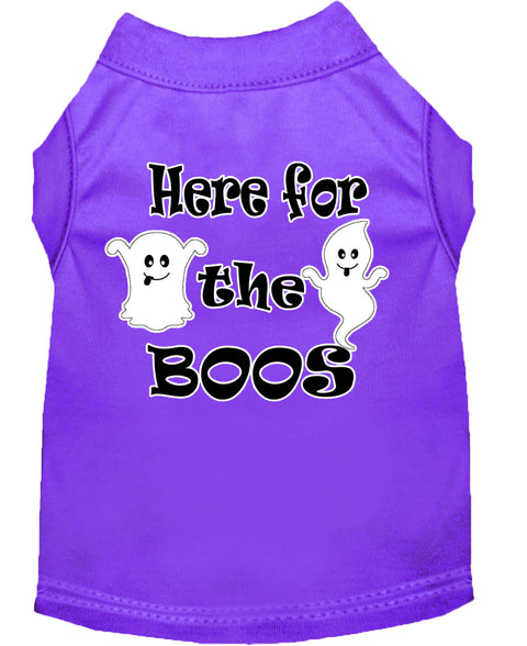 Here For The Boos Screen Print Dog Shirt