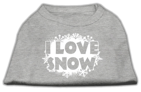 I Love Snow Screenprint Shirts